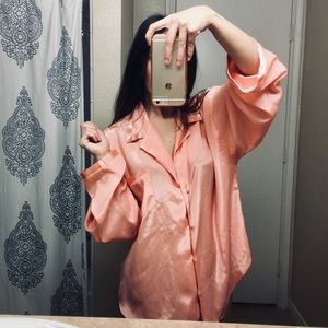 Victoria’s Secret Satin Peach Sleep Set